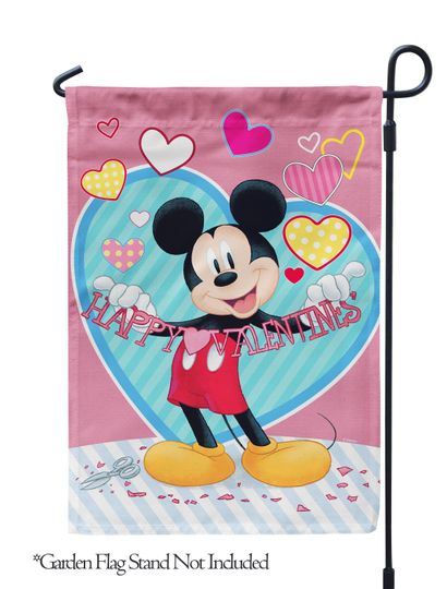 Disney, Mickey Happy Valentines Garden Flag