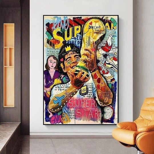 Banksy World Cup Super Star Football Graffiti Poster