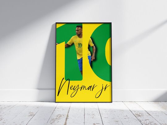 Messi Neymar Mbappe Ronaldo Vinicius Haaland Poster