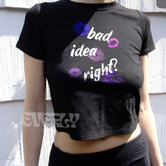 Olivia Rodrigo Cropped Tee Olivia Rodrigo Bad Idea Right