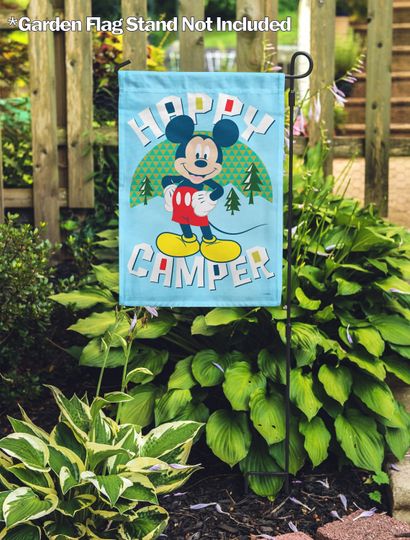 Disney, Disney Happy Camper Mickey Garden Flag