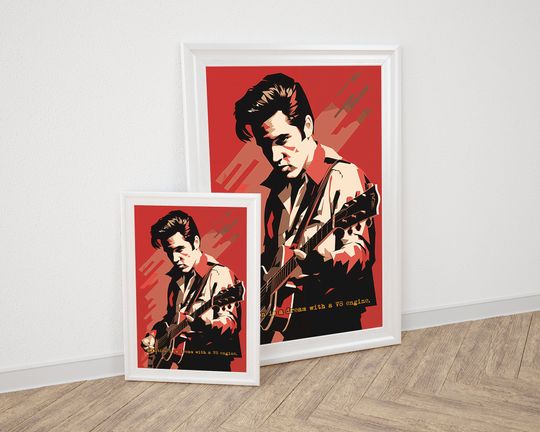 Elvis Presley Minimalist Poster - High-Quality Digital Art