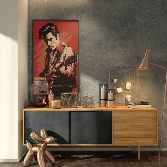 Elvis Presley Minimalist Poster - High-Quality Digital Art