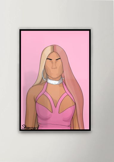 Nicki Minaj inspired, blush pink, minimalist