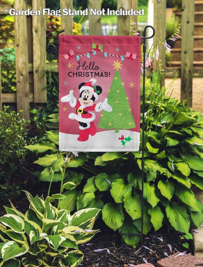 Disney Minnie Hello Christmas Garden Flag
