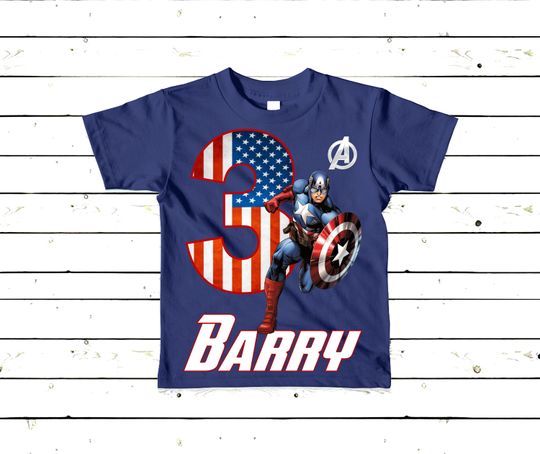 Captain America Birthday Shirt