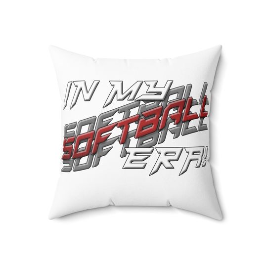 In My Softball Era Square Pillow