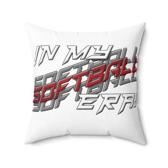 In My Softball Era Square Pillow