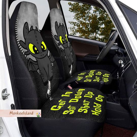 Toothless Car Seat Cover, Disney Toothless Seat Covers,  How To Train Your Dragon Auto Seat Covers