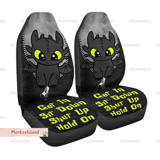 Toothless Car Seat Cover, Disney Toothless Seat Covers,  How To Train Your Dragon Auto Seat Covers