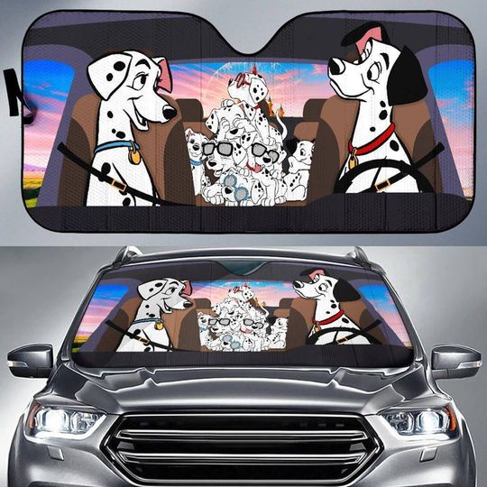 101 Dalmatians Car Sun Shade Perdita And Pongo Car Sun Shade