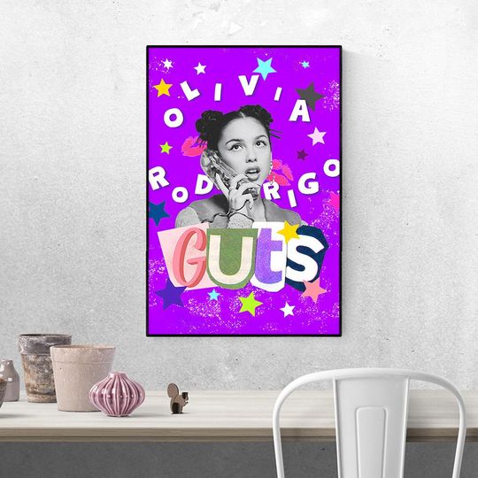 Olivia Rodrigo Guts Poster, Vintage Wall Art, Poster for Gift, Gift home decor, A4 A3 A2 A1, Valentine's Day gift