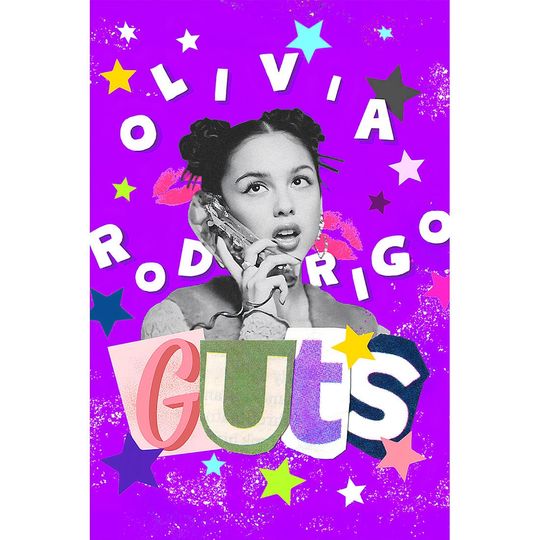 Olivia Rodrigo Guts Poster, Vintage Wall Art, Poster for Gift, Gift home decor, A4 A3 A2 A1, Valentine's Day gift