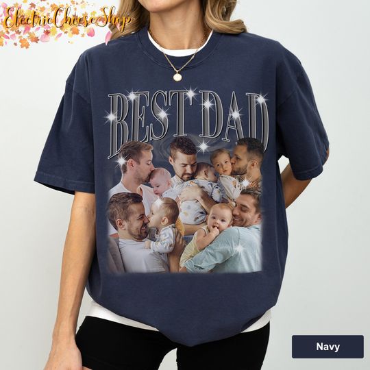 Dad Customized Bootleg Shirt, Custom Dad Tshirt, Custom Photo Shirt