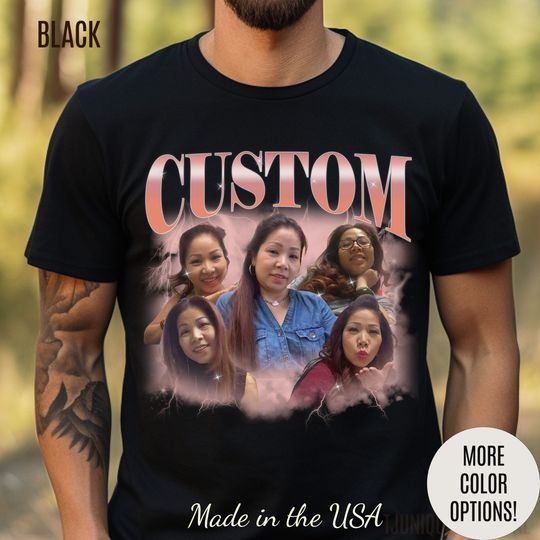 Custom Your Own Bootleg Tee, Retro Custom Bootleg Rap Tee, Custom Your Photo