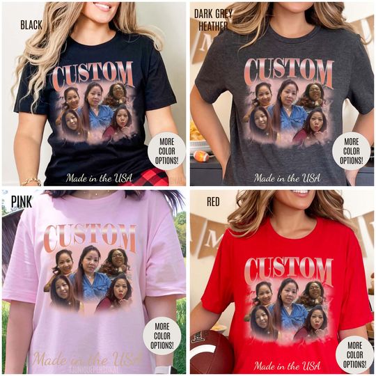 Custom Your Own Bootleg Tee, Retro Custom Bootleg Rap Tee, Custom Your Photo