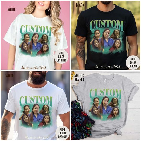 Custom Your Own Bootleg Tee, Retro Custom Bootleg Rap Tee, Custom Your Photo