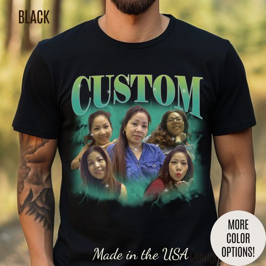 Custom Your Own Bootleg Tee, Retro Custom Bootleg Rap Tee, Custom Your Photo