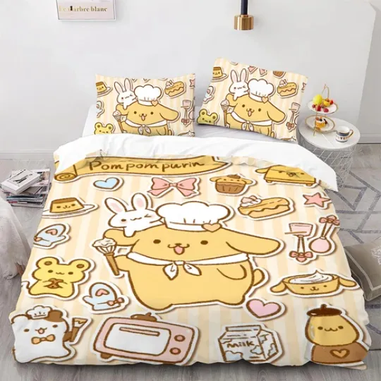Sanrio hellokitty Duvet Cover Pillowcase Hello Kitty Kuromi Bedding Pillow Case