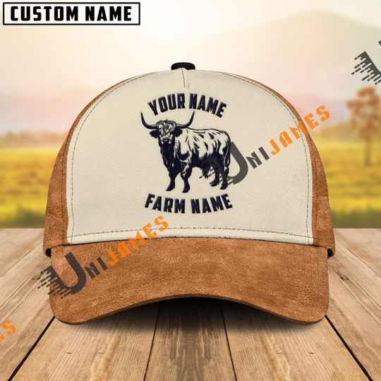 Highland Embroidered Name and Printed Cap