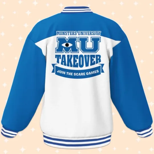 Custom Monster University Nametag Baseball Jacket, Baseball Outfit, Personalized