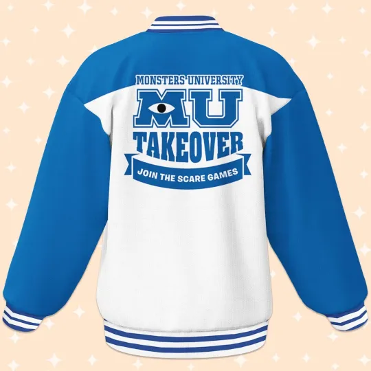 Custom Monster University Nametag Baseball Jacket, Baseball Outfit, Personalized