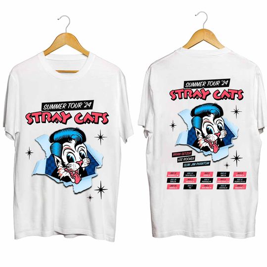 Stray Cats Summer Tour 2024 Double Sided Shirt