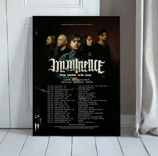Imminence The Black Tour 2024 Poster