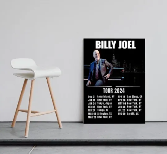 Billy Joel World Tour 2024 Poster, Billy Joel Poster