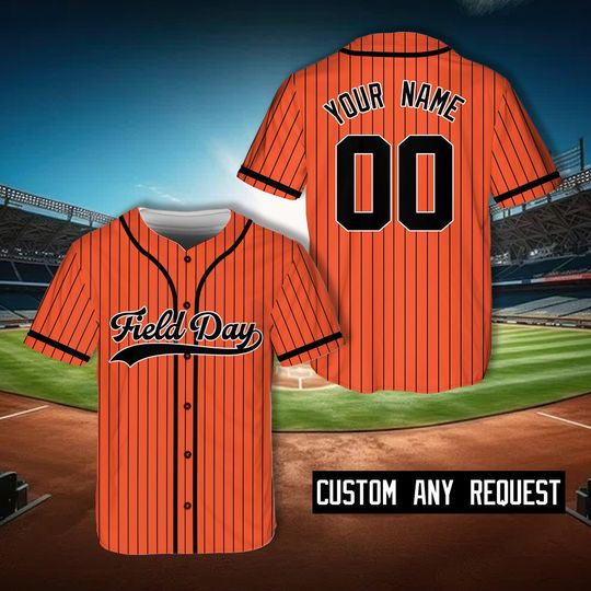 Custom Field Day Trip Baseball Jersey Personalized Field Day Let The Game Begin Jersey