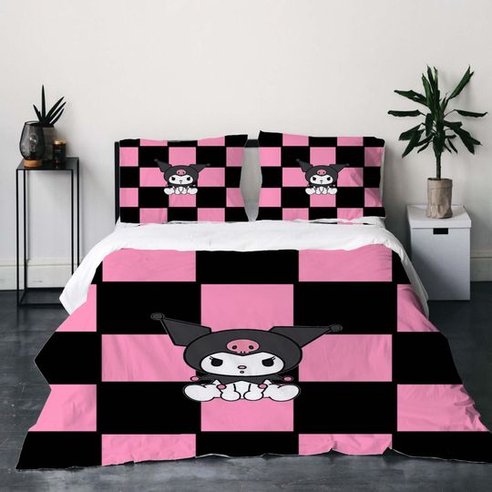 Christmas My Melody Kuromi Bedding Set, Home Decor