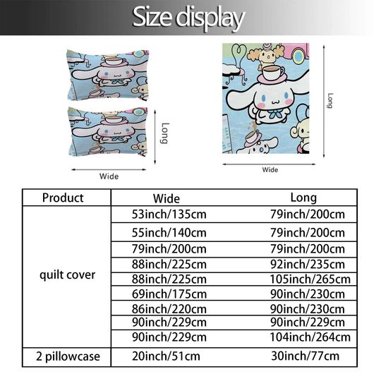 Christmas Cinnamoroll  Bedding Set, Home Decor