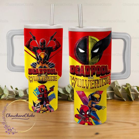 Deadpool Wolverine 40oz Tumbler, Deadpool Wolverine Tumbler