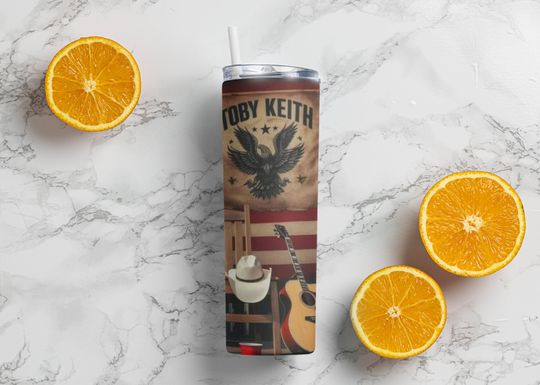 Toby Keith Tumbler with Lid and Straw