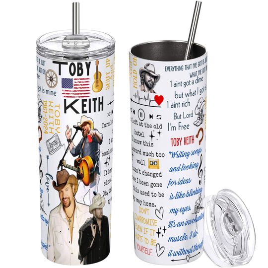 Toby Keith Tumbler with Lid and Straw