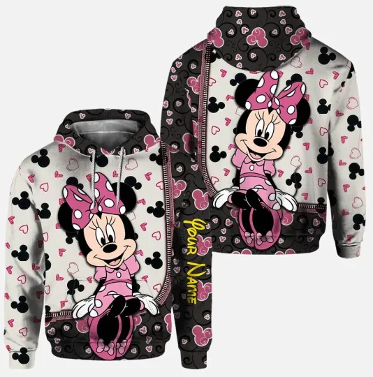 Personalized Adorable Mickey Mouse Love Magic Disney 3D Hoodie