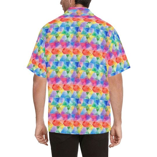 Rainbow Geometric Men Hawaiian shirt