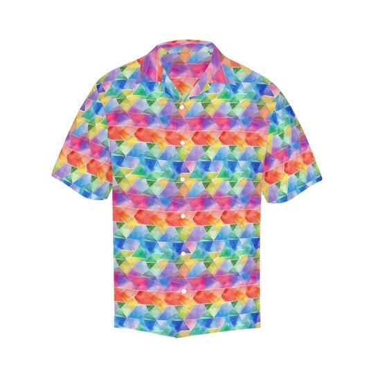 Rainbow Geometric Men Hawaiian shirt