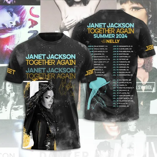 Janet Jackson Together Again 2024 3D T-Shirt