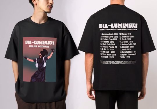 Diljit Dosanjh | Dilluminati Tour T-Shirt | 2024 Diljit Concert