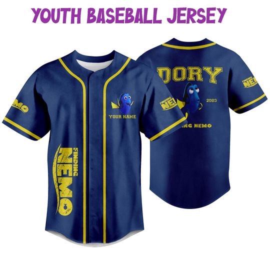 Personalized Disney Finding Nemo Vintage Dory, Disney Baseball Jersey Sports