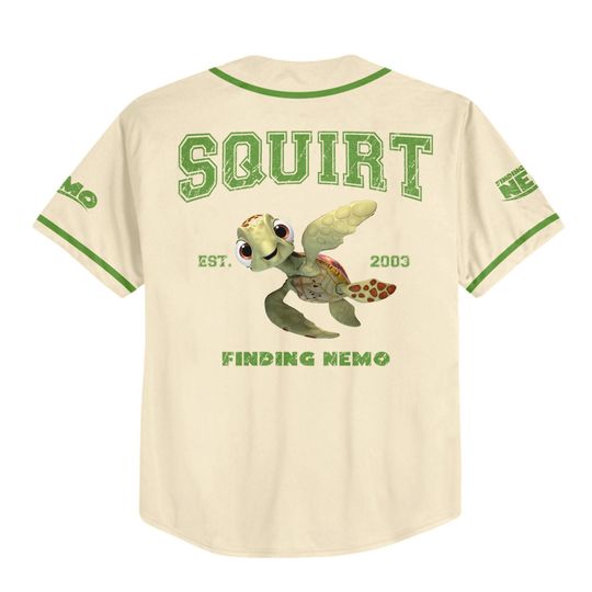 Personalized Disney Finding Nemo Vintage Squirt, Disney Baseball Jersey Sports