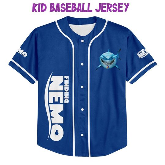 Personalized Disney Finding Nemo Dory And Bruce, Disney Baseball Jersey Sports