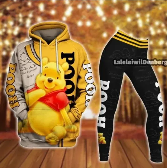 Personalized Winnie the Pooh Disney 3D Hoodie Legging Set
