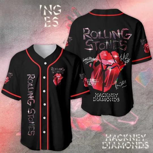 Rolling Stones Hackney Diamon Baseball Jersey Shirt