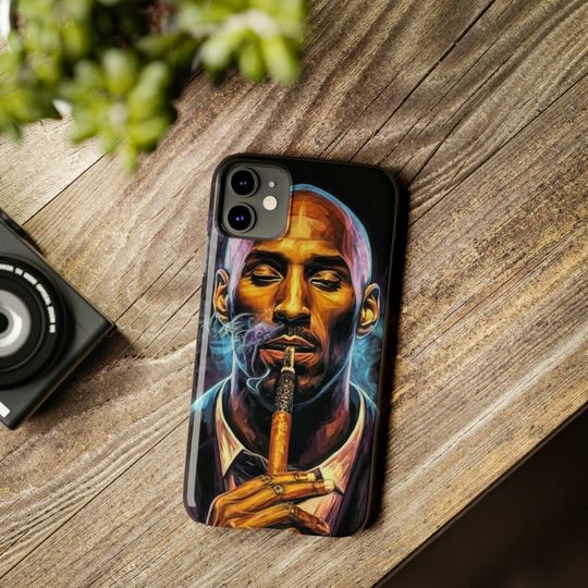 Kobe Bryant Iphone Case - Kobe Bryant Smoking a Cigar Iphone Case