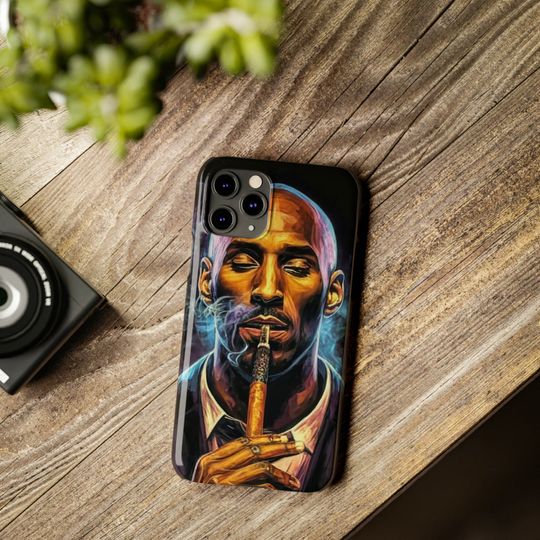 Kobe Bryant Iphone Case - Kobe Bryant Smoking a Cigar Iphone Case