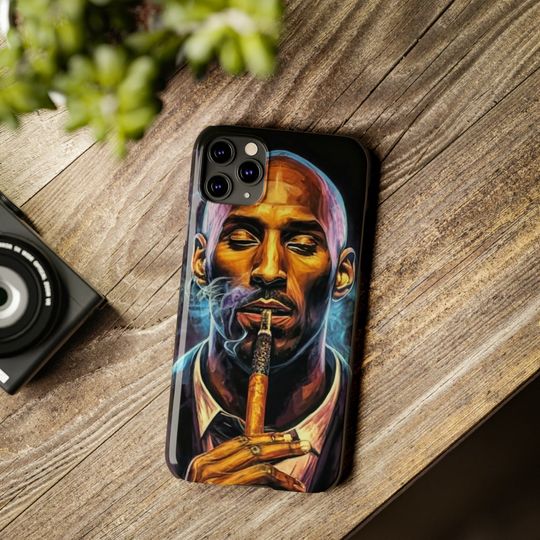 Kobe Bryant Iphone Case - Kobe Bryant Smoking a Cigar Iphone Case