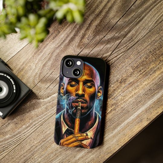 Kobe Bryant Iphone Case - Kobe Bryant Smoking a Cigar Iphone Case
