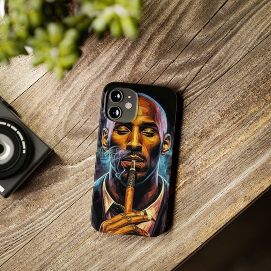 Kobe Bryant Iphone Case - Kobe Bryant Smoking a Cigar Iphone Case